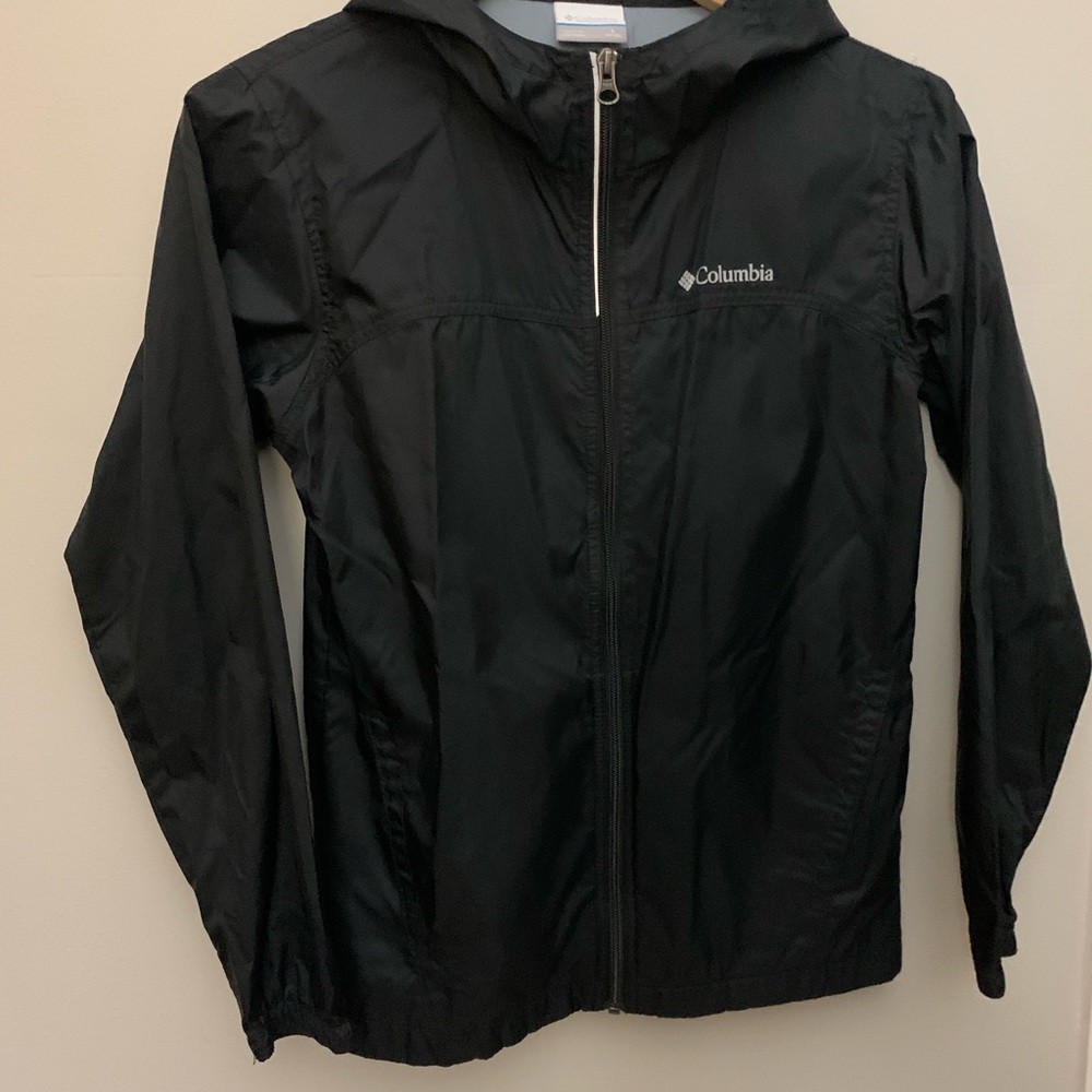 Columbia Black Hooded Windbreaker